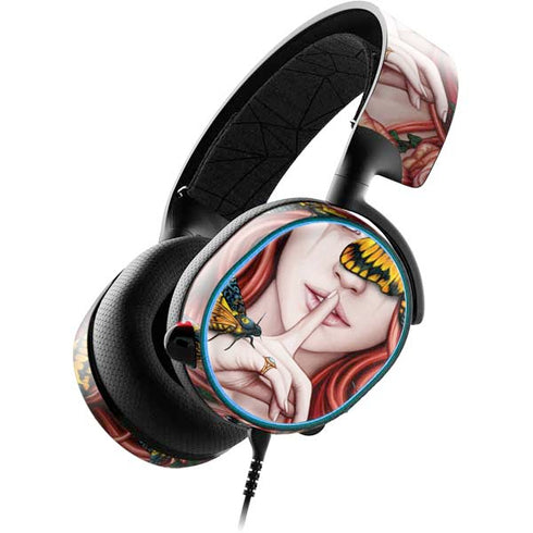 Gothic Woman and Death Moth Butterflies by Sarah Richter SteelSeries Arctis 3 Skin